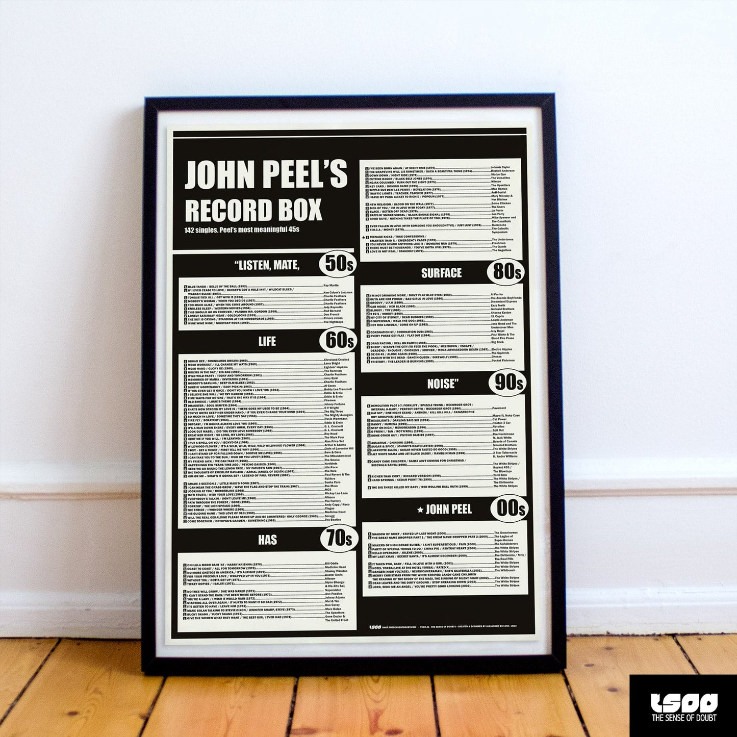John Peel's Record Box - His 142 Favourite 45s - detail view, print 6