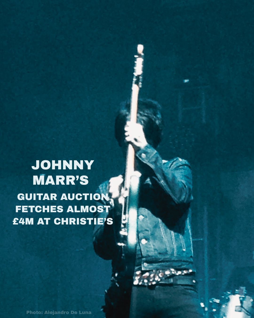 News graphic: Johnny Marr's guitar collection sells for almost £4 million at Christie's