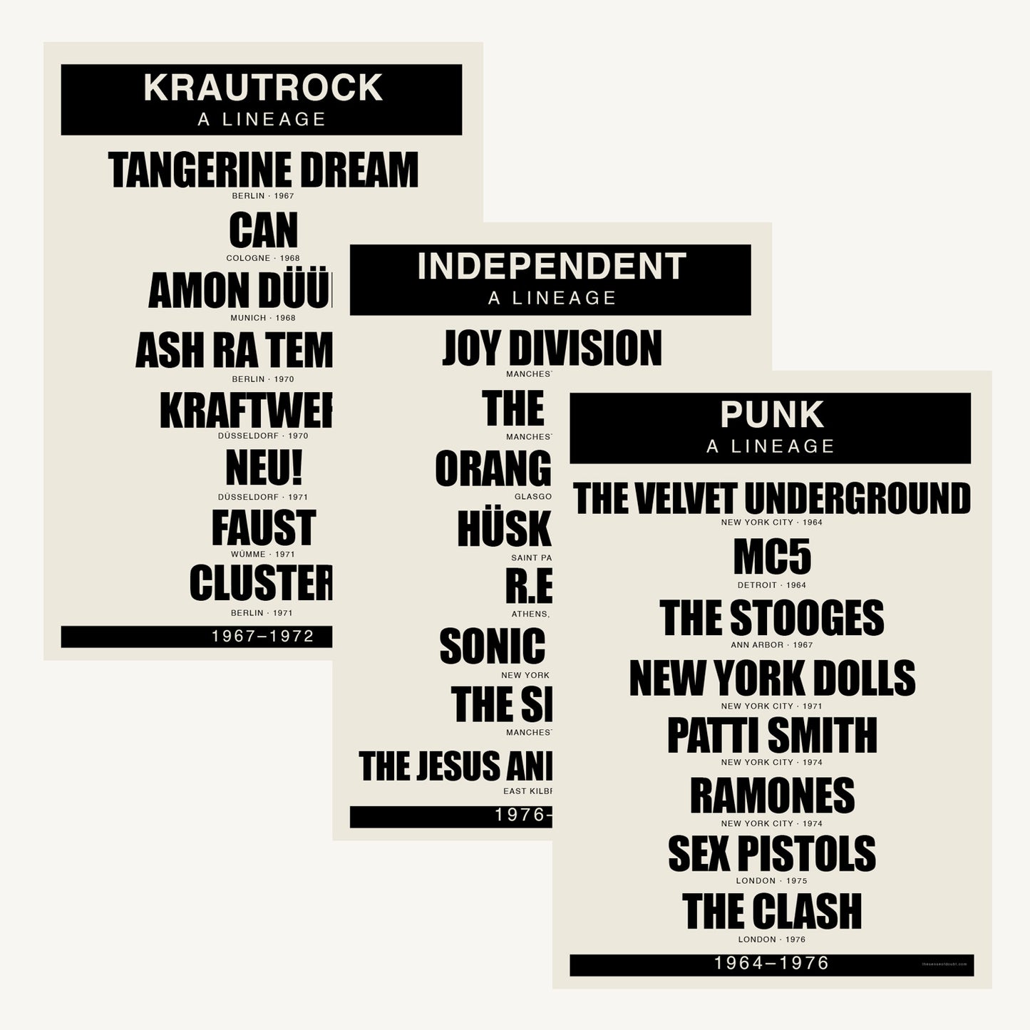 Music Lineages: Poster Series