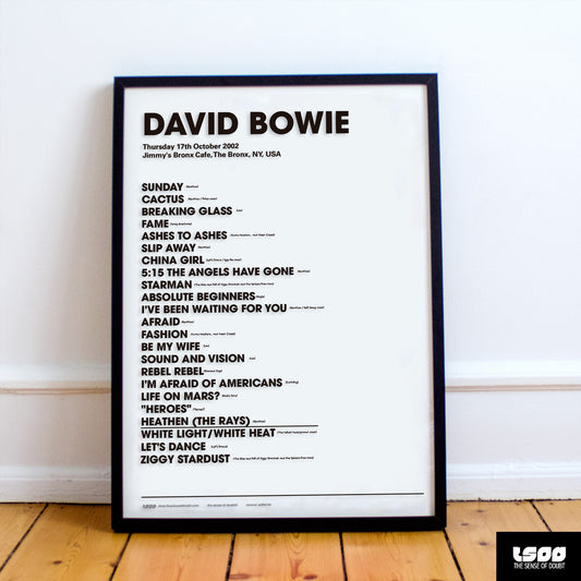 Custom Setlist Print - Any Band or Artist