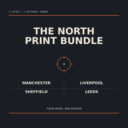 The North Bundle: Manchester, Liverpool, Sheffield & Leeds (4 Maps)